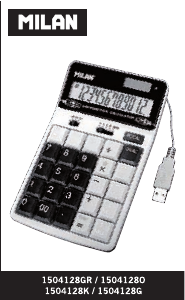 Manual Milan 1504128G Calculator