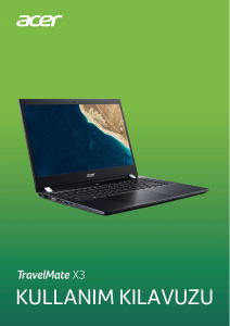 Kullanım kılavuzu Acer TravelMate X3310-MG Dizüstü bilgisayar