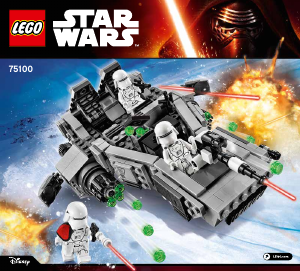 Käyttöohje Lego set 75100 Star Wars First order snowspeeder