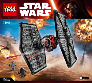 Manual de uso Lego set 75101 Star Wars First order special forces TIE fighter