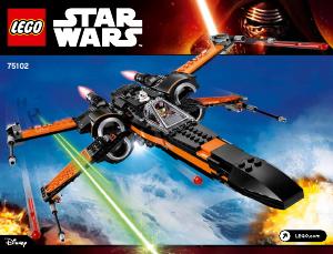 Manual Lego set 75102 Star Wars Poes X-Wing fighter