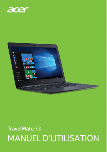 Mode d’emploi Acer TravelMate X349-G2-M Ordinateur portable