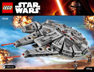 Bedienungsanleitung Lego set 75105 Star Wars Millennium Falcon