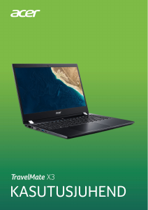 Kasutusjuhend Acer TravelMate X40-51-MG Sülearvuti