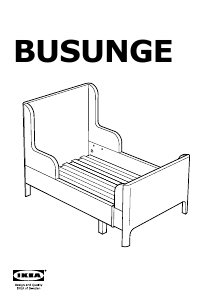 Manual de uso IKEA BUSUNGE Estructura de cama