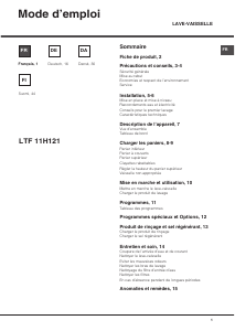 Käyttöohje Hotpoint LTF 11H121 EU Astianpesukone