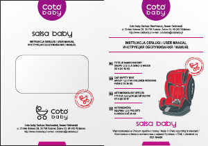 Instrukcja Coto Baby Salsa Fotelik samochodowy