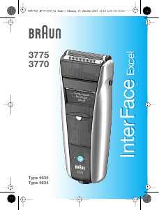 Bruksanvisning Braun 3770 InterFace Excel Barbermaskin