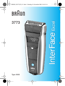 Manual de uso Braun 3773 InterFace Excel Afeitadora