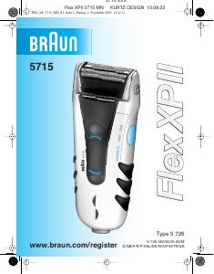 Kullanım kılavuzu Braun 5715 Flex XP II Tıraş makinesi