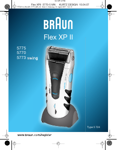Bruksanvisning Braun 5775 Flex XP II Barbermaskin
