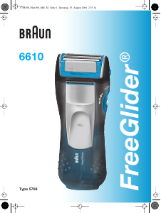 Manual Braun 6610 FreeGlider Máquina barbear