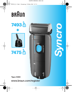 Manual Braun 7493 Syncro Máquina barbear
