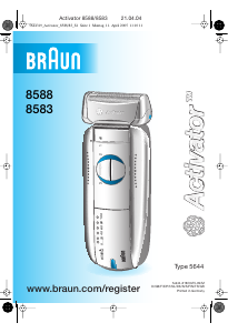 Kullanım kılavuzu Braun 8588 Activator Tıraş makinesi