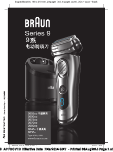 Bruksanvisning Braun 9095cc Series 9 Rakapparat