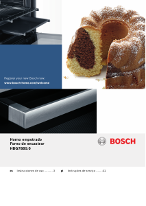 Manual Bosch HBG78B920 Forno