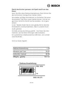 Bedienungsanleitung Bosch HBL3552 Backofen
