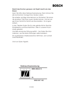 Használati útmutató Bosch HBN200250S Kemence