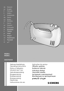 Manual Siemens MQ96440 Misturador da mão
