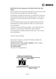 Használati útmutató Bosch HBN330561 Kemence