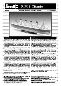Mode d’emploi Revell set 05210 Ships R.M.S. Titanic