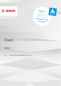 Manual Bosch HSG856XC7 Oven