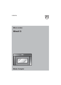 Mode d’emploi V-ZUG Miwell S Micro-onde