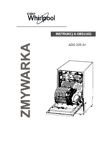 Instrukcja Whirlpool ADG 205 A+ Zmywarka