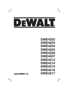Manual DeWalt DWE4203 Angle Grinder
