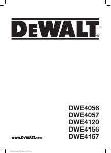 Handleiding DeWalt DWE4157 Haakse slijpmachine