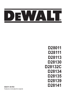 Manual DeWalt D28134 Polizor unghiular