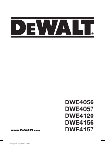 Manuale DeWalt DWE4156 Smerigliatrice angolare