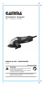 Manual de uso Gamma HG052 Amoladora angular