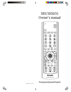 Manual Philips SRU5050 Remote Control
