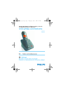 Bedienungsanleitung Philips SE1551B Schnurlose telefon