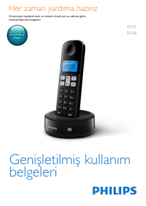 Kullanım kılavuzu Philips D1311B Kablosuz telefon
