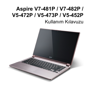 Kullanım kılavuzu Acer Aspire V5-452PG Dizüstü bilgisayar