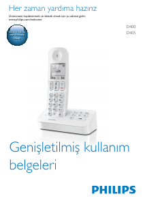Kullanım kılavuzu Philips D4051S Kablosuz telefon