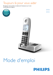 Mode d’emploi Philips D5352B Téléphone sans fil