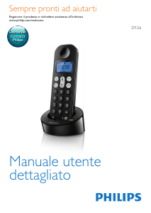 Manuale Philips D1261WR Telefono senza fili
