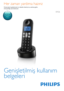 Kullanım kılavuzu Philips D1261WD Kablosuz telefon