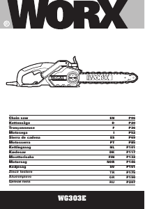 Manual de uso Worx WG303E Sierra de cadena