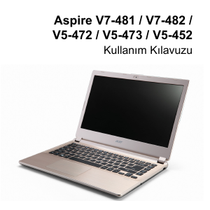Kullanım kılavuzu Acer Aspire V5-473G Dizüstü bilgisayar