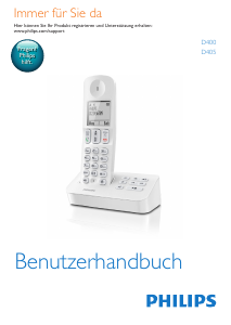 Bedienungsanleitung Philips D4051WC Schnurlose telefon