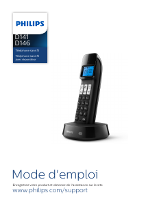 Mode d’emploi Philips D1461WG Téléphone sans fil