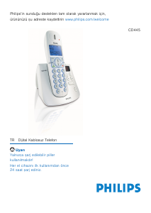 Kullanım kılavuzu Philips CD4452B Kablosuz telefon