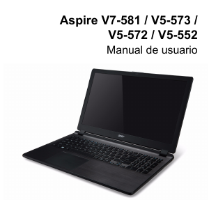 Manual de uso Acer Aspire V5-572G Portátil