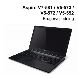 Brugsanvisning Acer Aspire V5-572G Bærbar computer