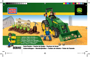 Manual Mega Bloks set 80840 John Deere Farm tractor