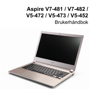 Bruksanvisning Acer Aspire V7-481PG Laptop